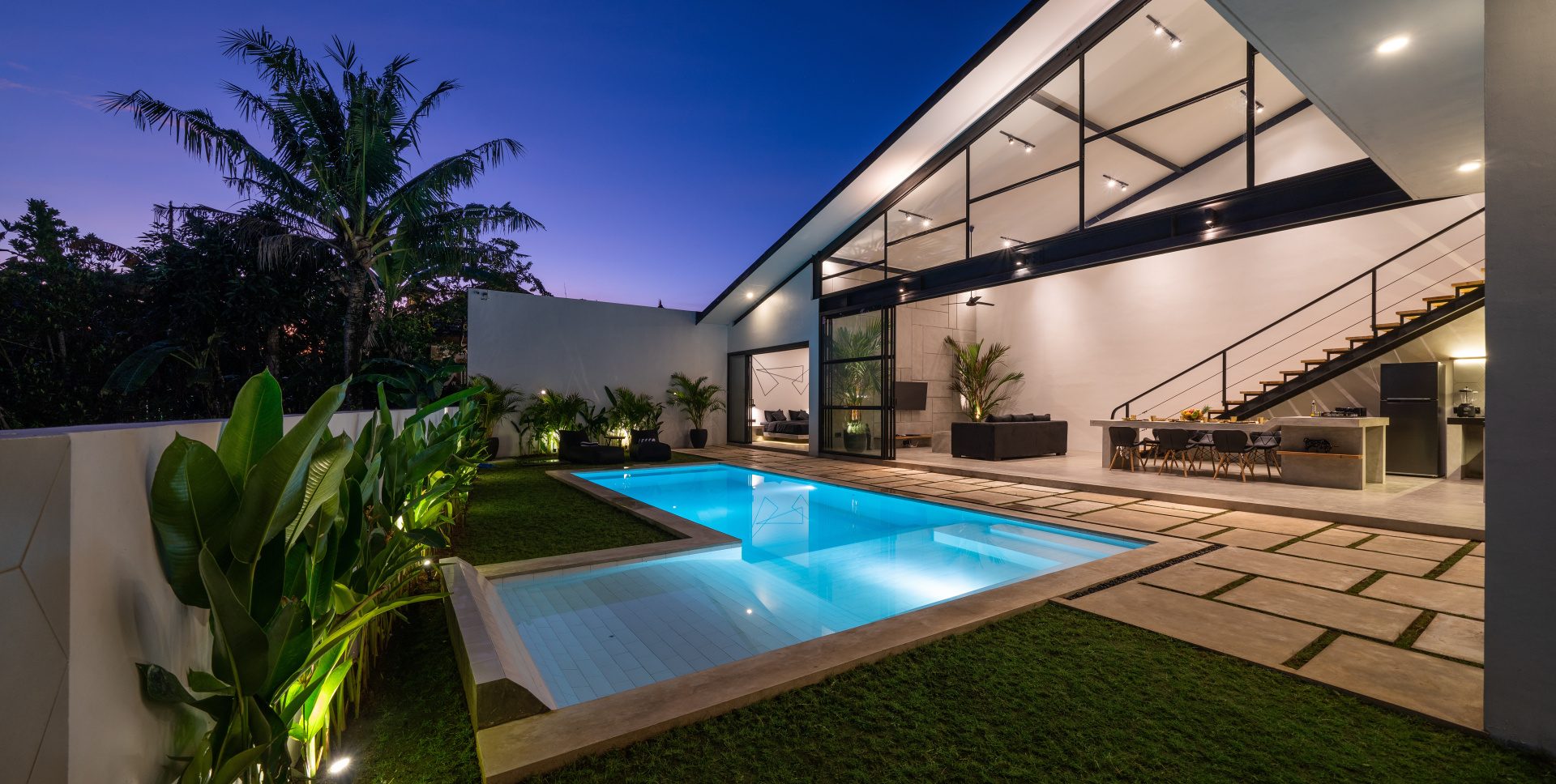 Backyard with pool